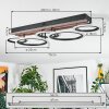 Galen Deckenleuchte LED Holzoptik, Schwarz, 1-flammig