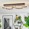 Galen Deckenleuchte LED Holzoptik, Schwarz, 1-flammig