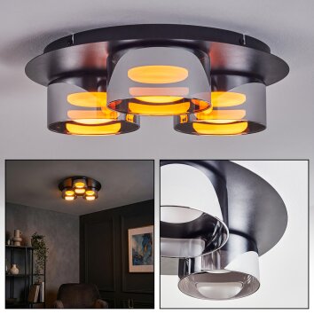 Folar Deckenleuchte LED Schwarz, 3-flammig