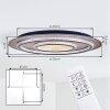 Lidor Deckenleuchte LED Gold, Kupferfarben, Schwarz, 1-flammig, Fernbedienung
