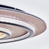 Lidor Deckenleuchte LED Gold, Kupferfarben, Schwarz, 1-flammig, Fernbedienung