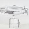 Rarel Deckenleuchte LED Chrom, Grau, Silber, Weiß, 1-flammig